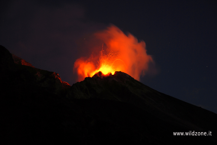 Eruption seen from Filo del Fuoco