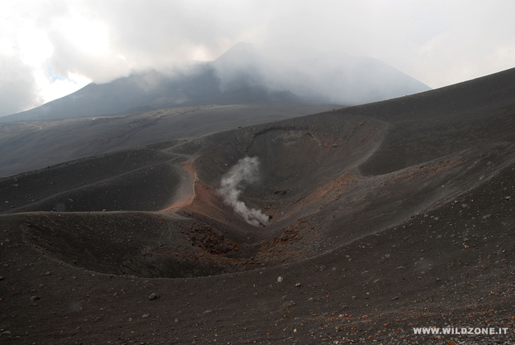 Crater on mount Etna